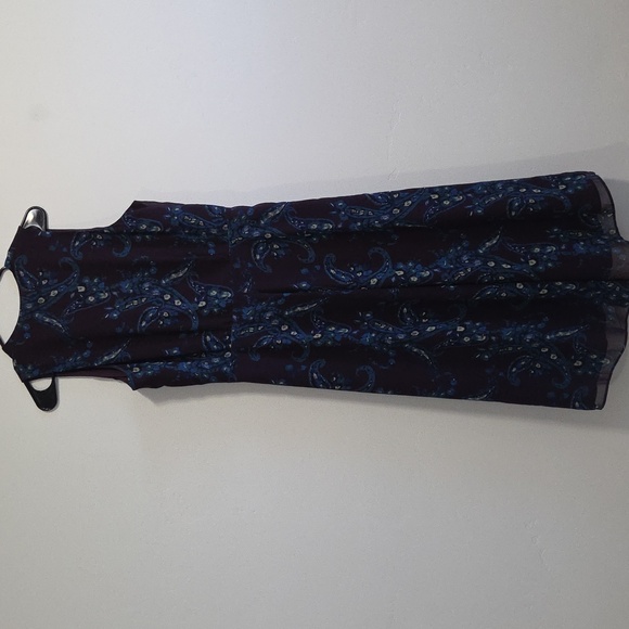 Cabi Treasure Dark Purple and Blue Midi Dress - Picture 9 of 10